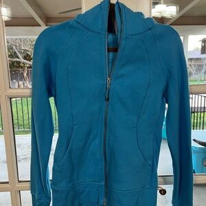 Lululemon Blue full Zip-Up scuba Hoodie
